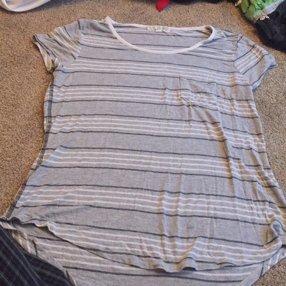 Grey striped tee